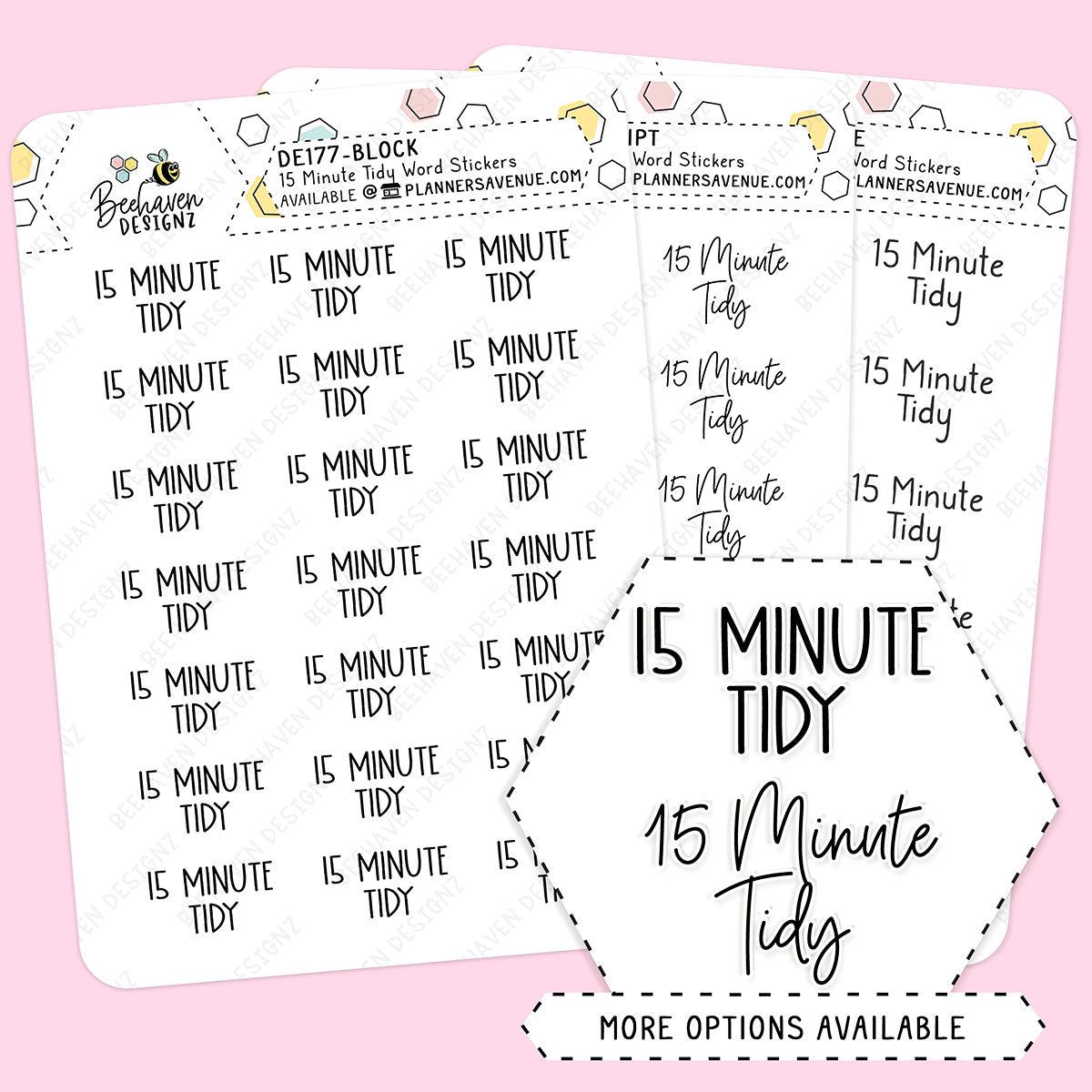 15 Minute Tidy Up Script Planner Stickers