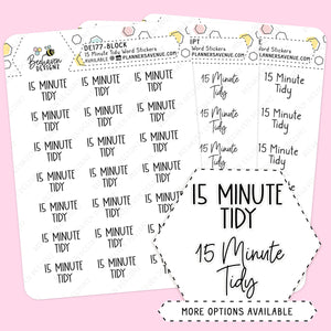 15 Minute Tidy Up Script Planner Stickers
