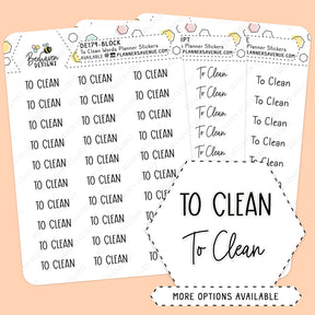 To Clean Script Planner Stickers