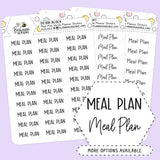 Meal Plan Script Planner Stickers