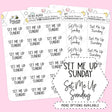 Set Me Up Sunday Script Stickers