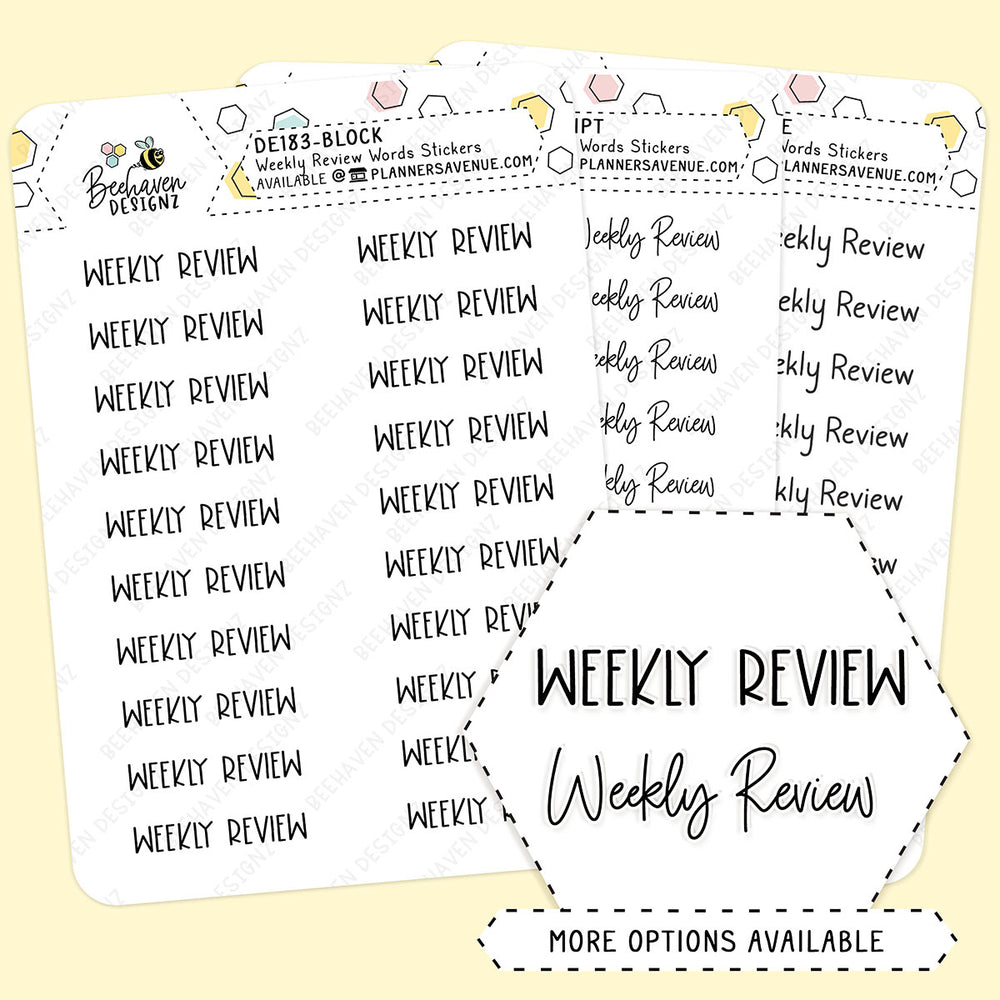 Weekly Review Script Stickers