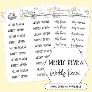 Weekly Review Script Stickers