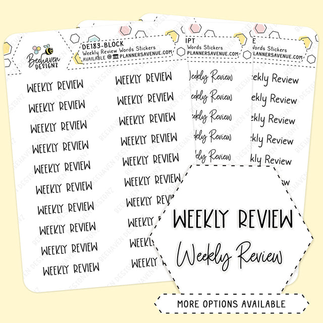 Weekly Review Script Stickers