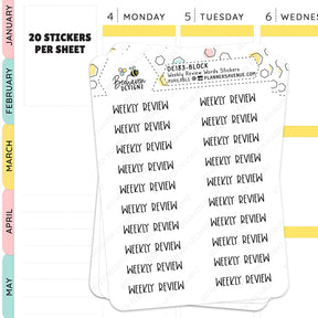 Weekly Review Stickers