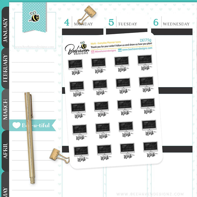 Work Icon Planner Stickers