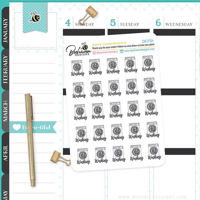 Washing Planner Stickers