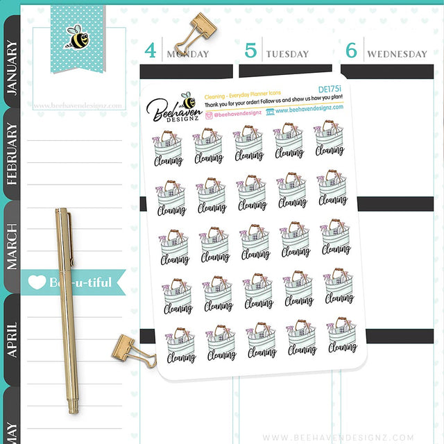 Cleaning Planner Stickers