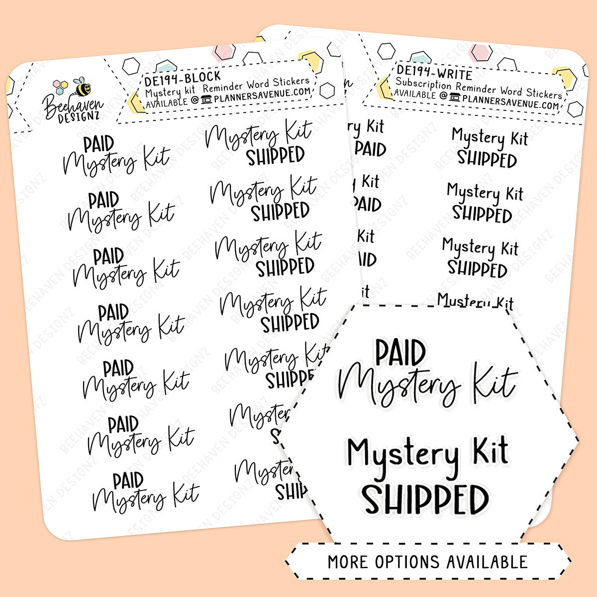 Mystery Kit Reminder Stickers