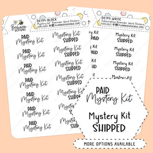 Mystery Kit Reminder Stickers