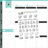 Evening Routine Planner Girl Stickers