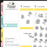 Winter Planner Girl Stickers