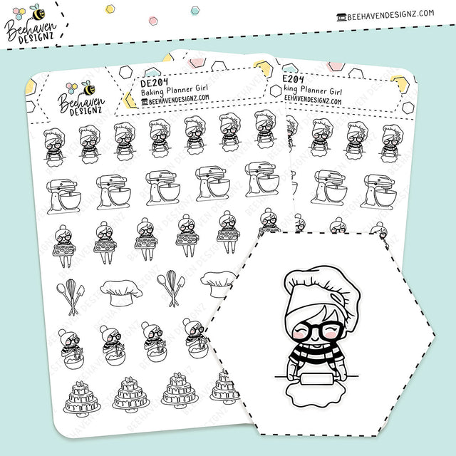 Baking Planner Girl Stickers