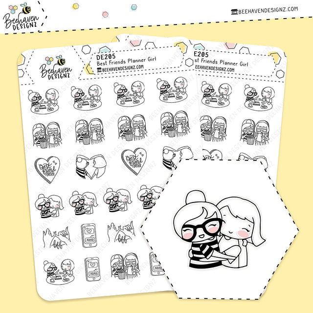 Best Friends Planner Girl Stickers