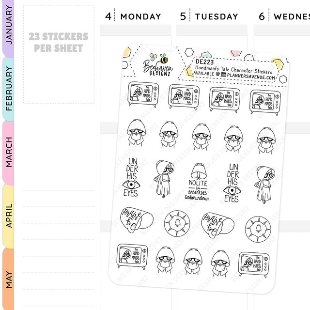 Handmaids Tale Charcter Planner Stickers