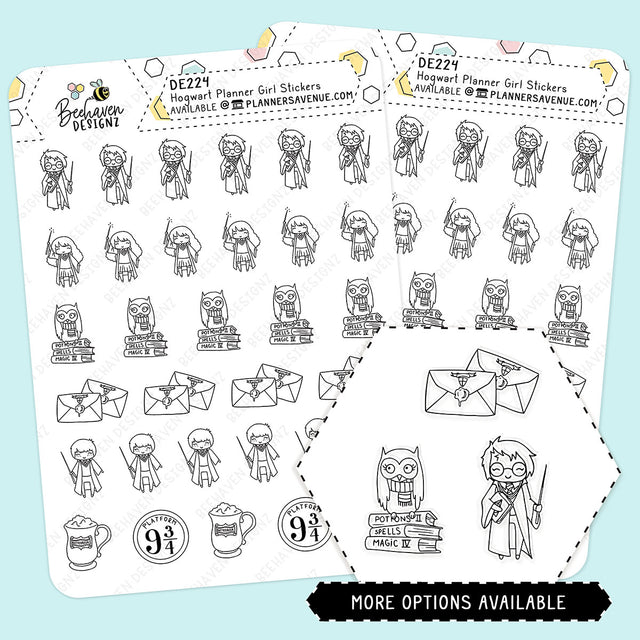 Hogwart Planner Girl Stickers