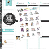 Food Planner Icons Sticker Sampler