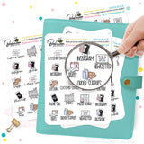 Girl Boss Planner Icons Sticker Sampler