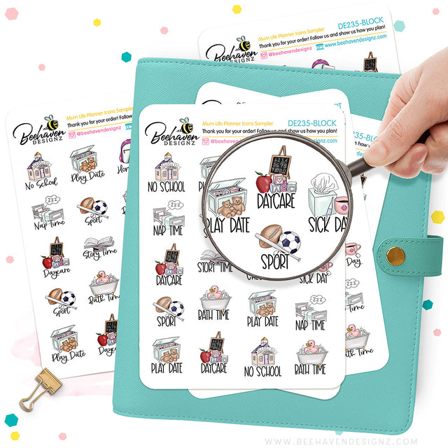 Mum Planner Icons Sticker Sampler