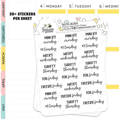 Planner Day Stickers