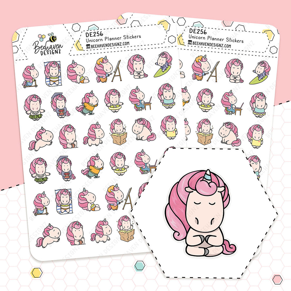 Unicorn Planner Stickers Sampler