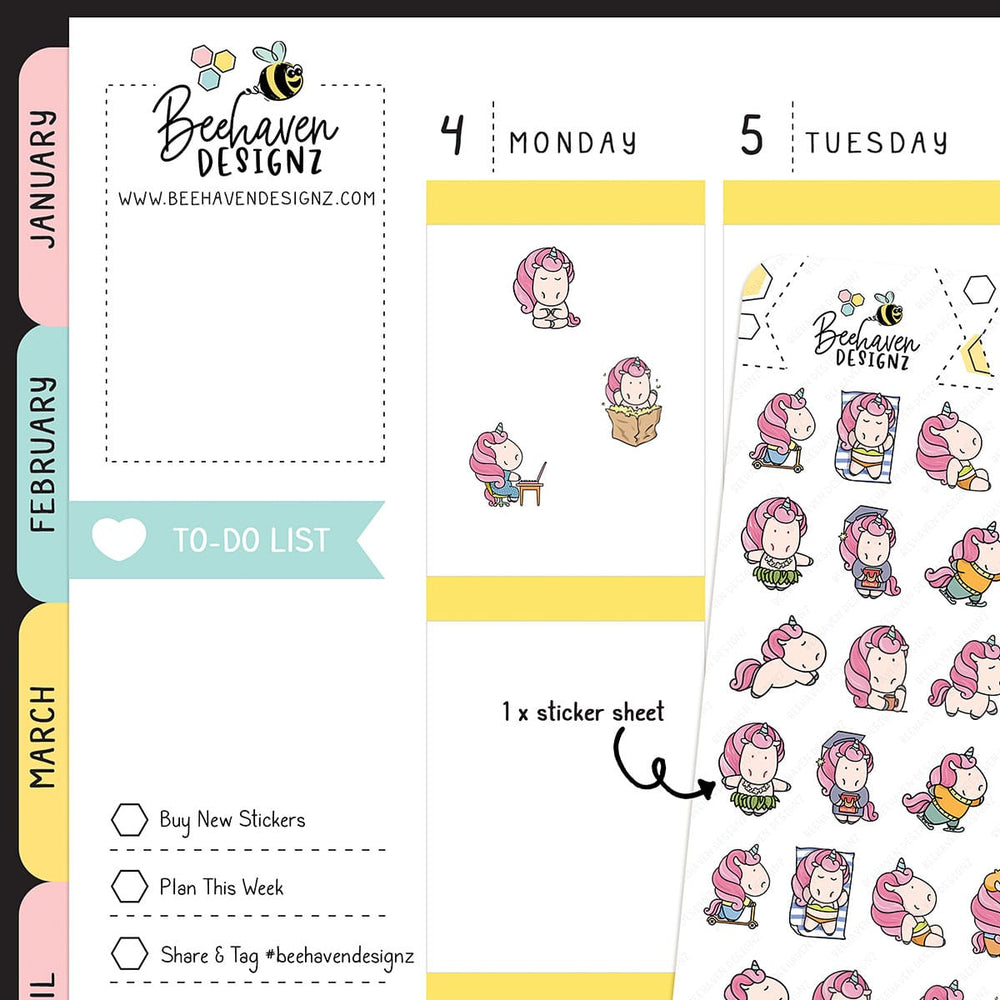 Unicorn Planner Stickers