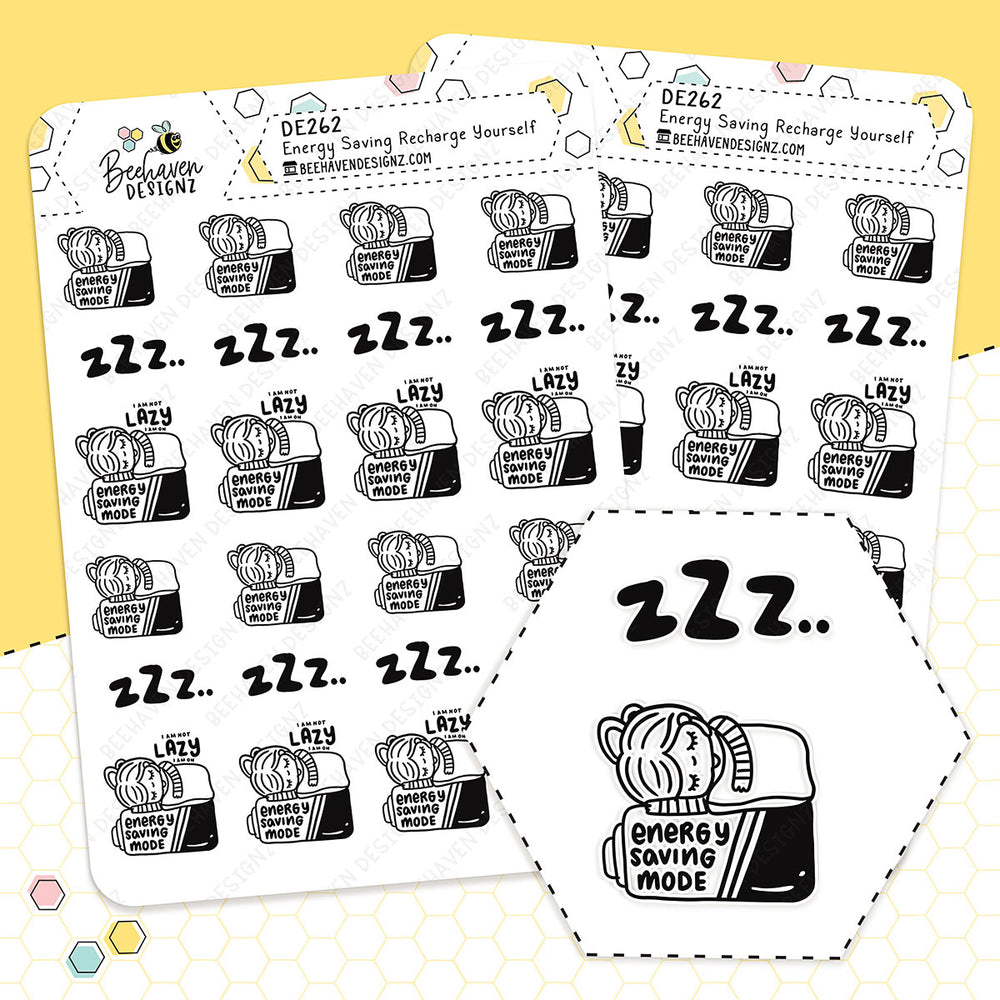 Energy Sleeping Planner Stickers