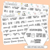 School Events Script Icon Stickers