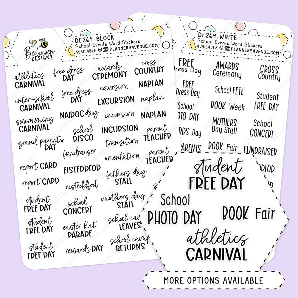 School Events Script Stickers