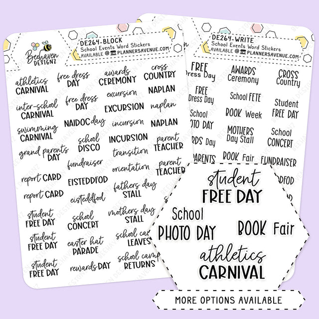 School Events Script Stickers