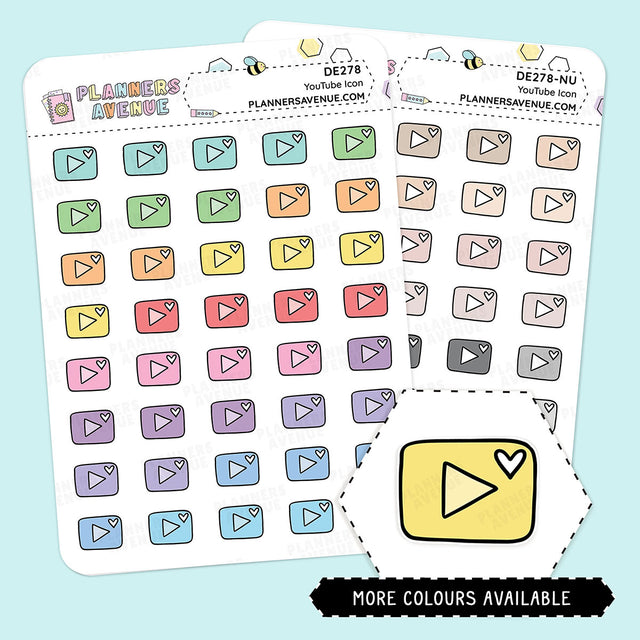 YouTube Mini Icon Stickers