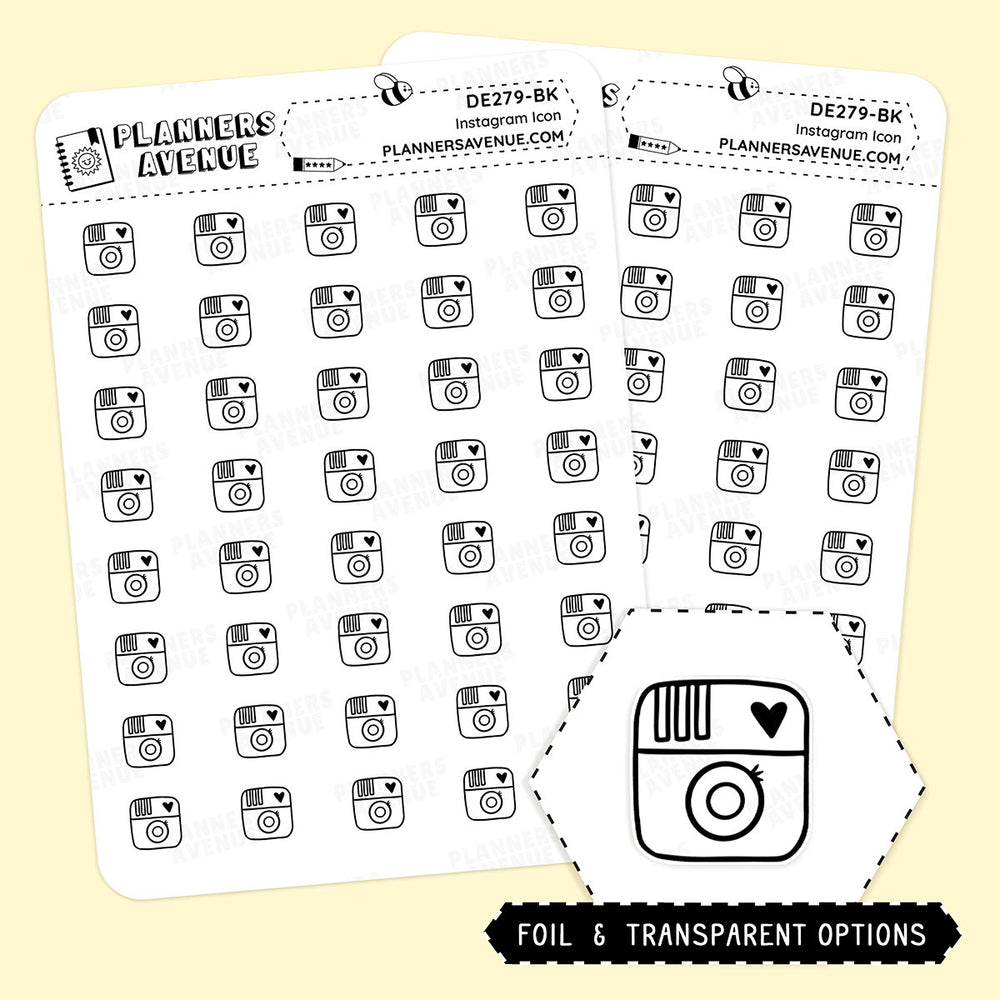 Foiled Instagram Mini Icon Stickers