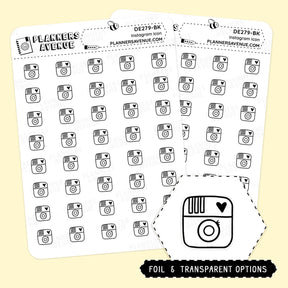 Foiled Instagram Mini Icon Stickers