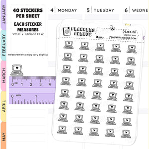 Foiled Laptop Mini Icon Planner Stickers