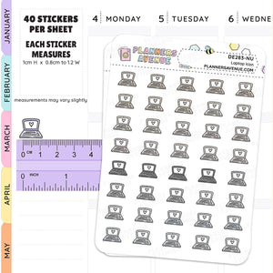 Laptop Mini Icon Planner Stickers in neutral colours