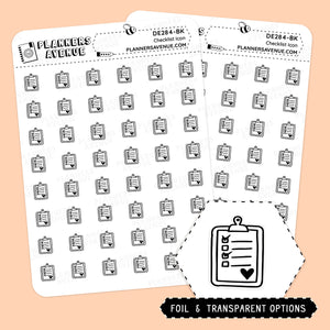 Foiled Checklist Mini Icon Stickers