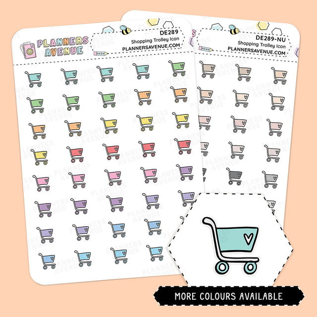 Shopping Trolley Mini Icons Stickers