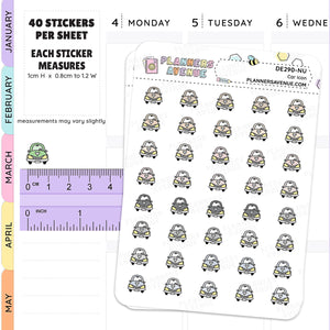 Neutral Car Mini Icons Planner Stickers
