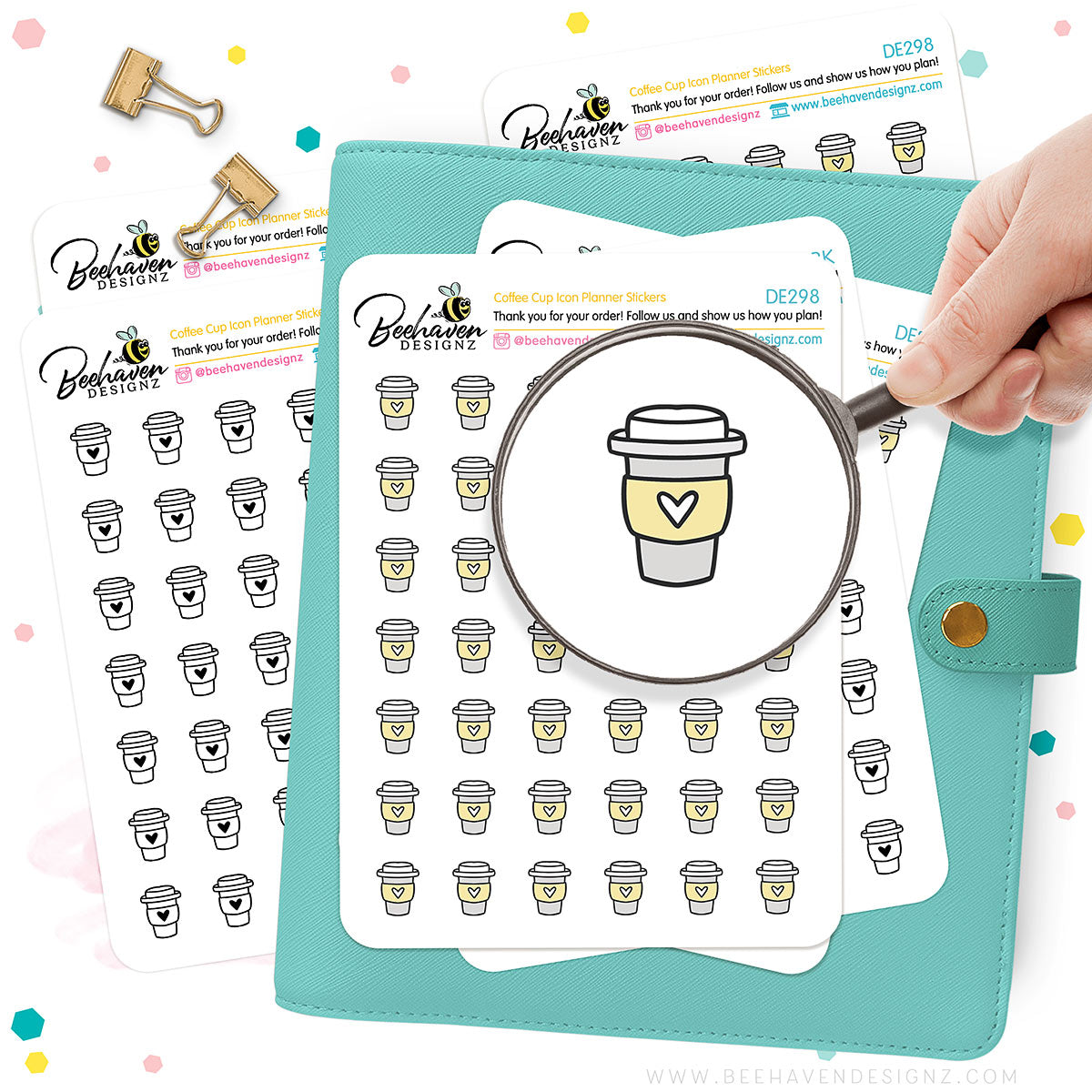 Coffee Cup Mini Icons Stickers