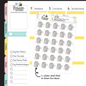 Angry Planner Girl Stickers