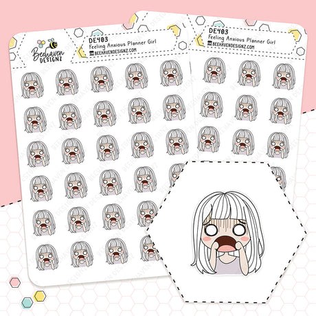 Anxious Planner Girl Stickers