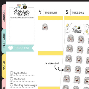 Anxious Planner Girl Stickers