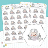 Study Planner Girl Stickers