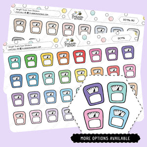 Weight Scale Tracker Planner Stickers