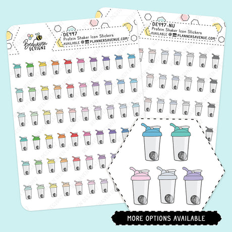 Protein Shaker Icon Planner Stickers