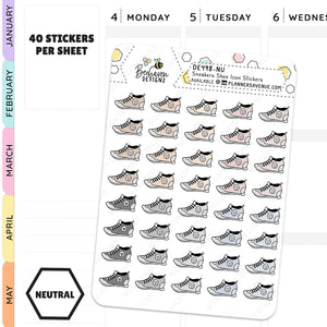Neutral Sneakers Shoe Icon Planner Stickers
