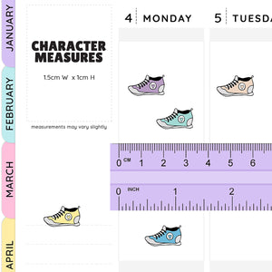 Sticker size guide Sneakers Shoe Icon Planner Stickers