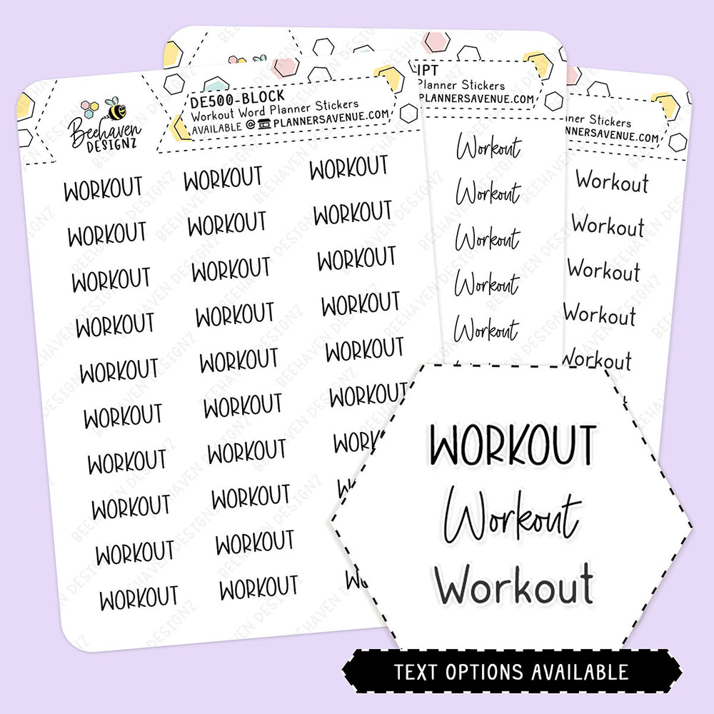 Workout Script Planner Stickers