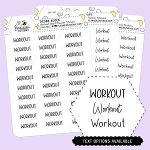 Workout Script Planner Stickers