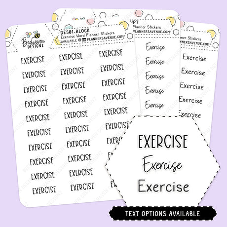 Exercise Script Planner Stickers